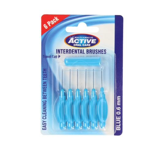 Active Oral Care – Interdental Brushes Blue czyściki do przestrzeni międzyzębowych 0,60mm (6 szt.)