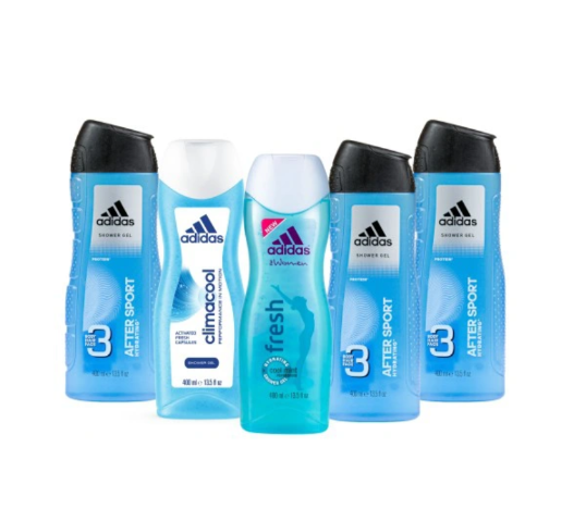 Adidas – Zestaw Damsko-Męski żeli pod prysznic (5 szt.)