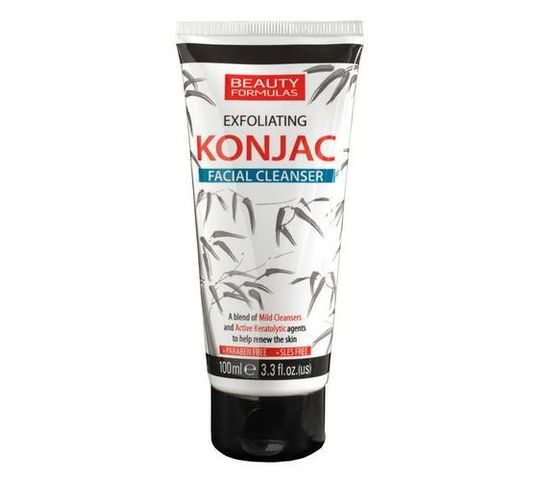 Beauty Formulas – Konjac Facial Cleanser złuszczający żel oczyszczający do twarzy (100 ml)
