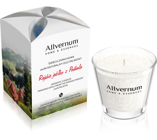 Allvernum Home & Essences świeca zapachowa Rajskie Jabłko z Podhala170 g