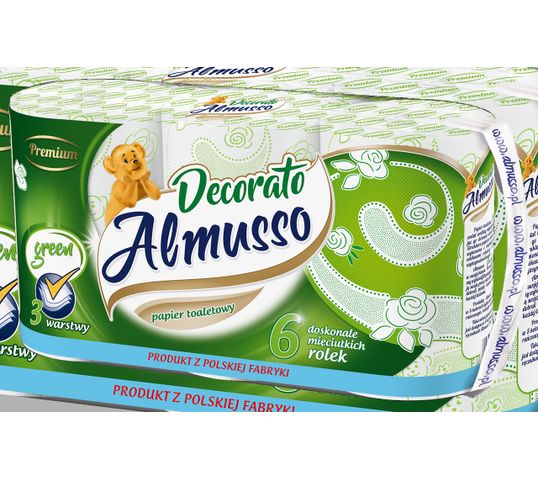 Almusso Decorato zielony papier toaletowy (6 szt.)