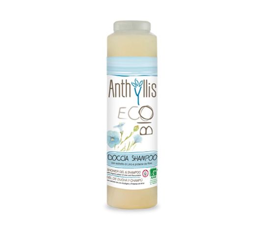 Anthyllis Doccia Shampoo szampon i żel pod prysznic 2w1 z wyciągiem z lnu i proteinami ryżu 250ml