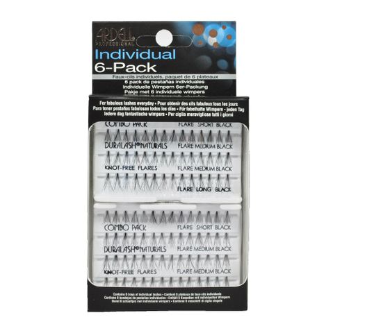 Ardell Individual Combo Pack zestaw 56 kępek rzęs Black 6-pack