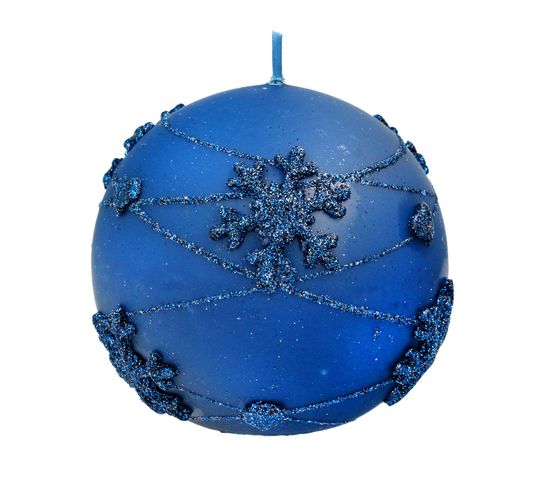 Artman – Boże Narodzenie Świeca ozdobna Snowflakes granatowa - kula mała (1 szt.)