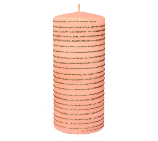 Artman – Świeca ozdobna Andalo rose gold - walec duży (1 szt.)
