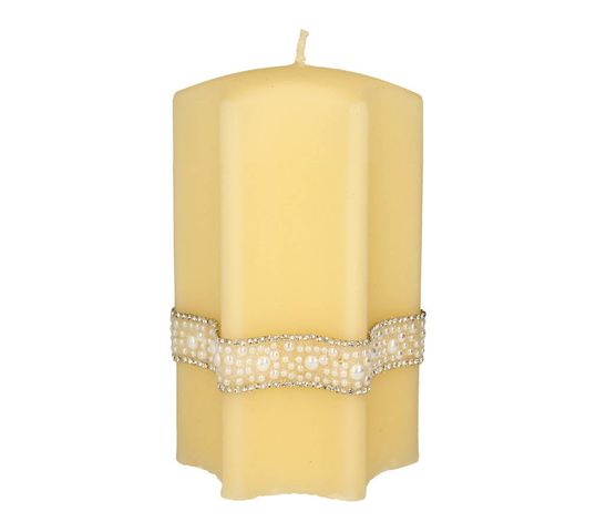 Artman – Boże Narodzenie Świeca ozdobna Crystal Pearl kremowa - gwiazda średnia (1 szt.)