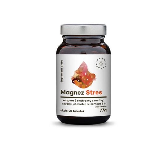 Aura Herbals Magnez Stres suplement diety 90 tabletek 77g