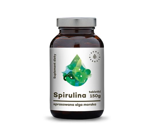 Aura Herbals Spirulina sprasowana alga morska suplement diety 150g
