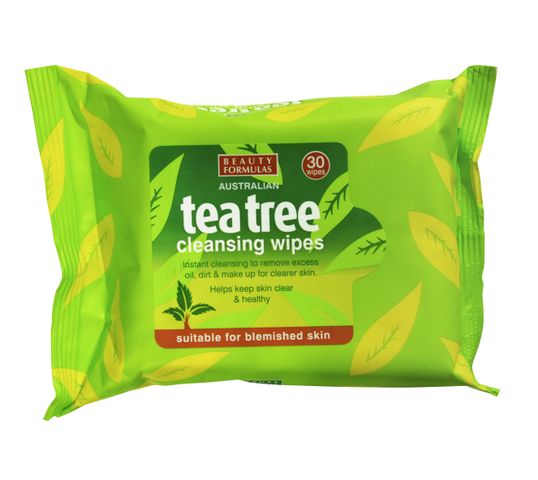 Beauty Formulas Tea Tree Chusteczki oczyszczające od twarzy 1 op - 30 szt