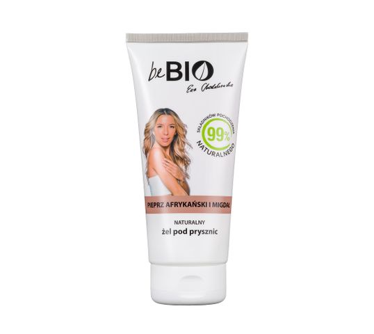 BeBio Naturalny żel pod prysznic Pieprz Afrykański i Migdał (200 ml)