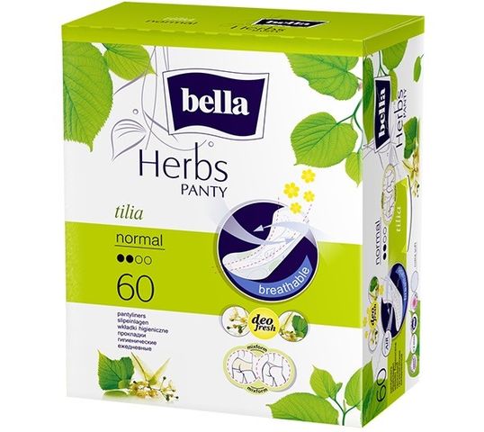 Bella Herbs Panty Wkładki higieniczne Tilia - z Kwiatem Lipy - normal (1op.- 60 szt.)