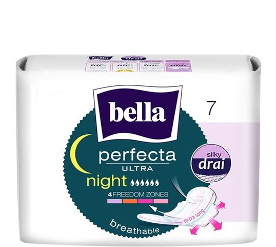 Bella Perfecta Night Podpaski ultra cienkie silky dry  (1op. - 7 szt.)