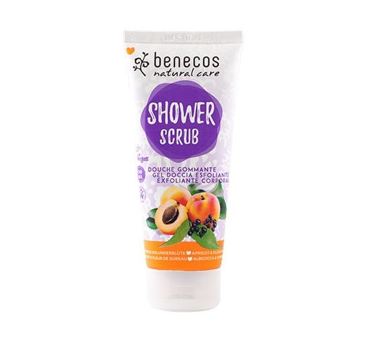 Benecos Natural Shower Scrub naturalny peeling do ciała Morela & Czarny Bez (200 ml)
