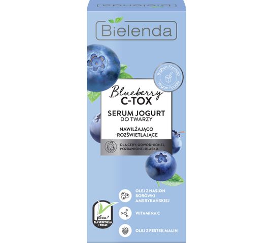 Bielenda Blueberry C-TOX serum-jogurt do twarzy nawilżająco-rozświetlające (30 ml)