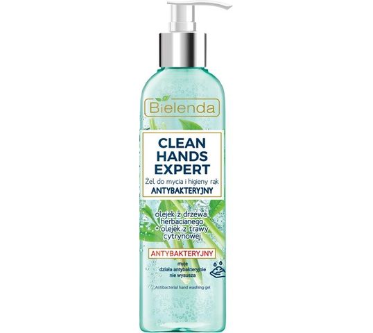 Bielenda Clean Hands Expert żel do mycia i higieny rąk antybakteryjny z pompką (200 g)