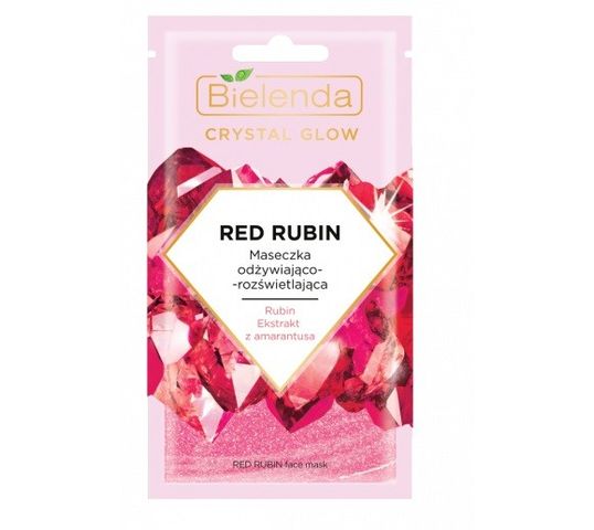 Bielenda Crystal Glow Red Rubin maseczka odżywiająco-rozświetlająca (8 g)
