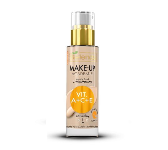 Bielenda Make-Up Academie płynny fluid z witaminami A + C + E 1 Naturalny 30ml