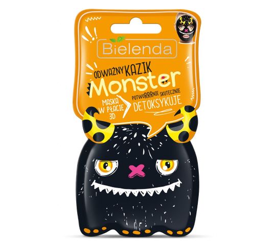 Bielenda Monster – maska w płacie 3D detoksykująca Odważny Kazik (1 szt.)