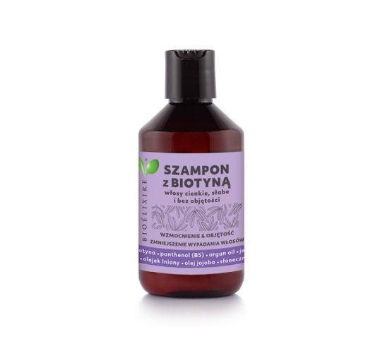 BIOELIXIRE Vegan szampon do włosów cienkich i słabych Biotyna 300ml