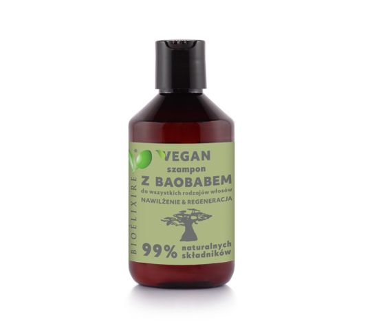 BIOELIXIRE Vegan szampon intensywnie nawilżający Baobab 300ml