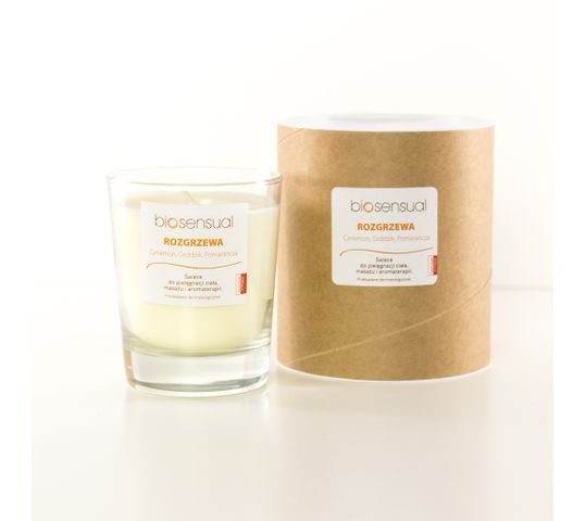 Biosensual Rozgrzewa świeca aromaterapeutyczna Cynamon & Goździk & Pomarańcza (200 ml)
