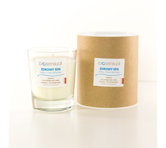 Biosensual Zdrowy Sen świeca aromaterapeutyczna Melisa & Trawa Cytrynowa (200 ml)