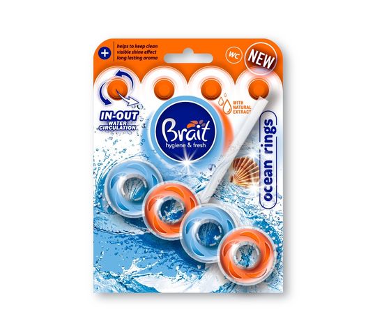 Brait kostka toaletowa 2-fazowa do WC Ocean Rings 40 g