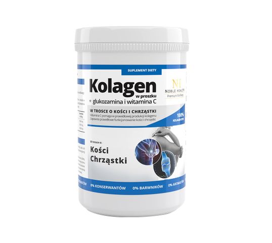 Noble Health – Premium Wellness kolagen w proszku + glukozamina i witamina C (100 g)