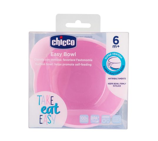 Chicco Miseczka silikonowa z przyssawką 6m+ Różowa