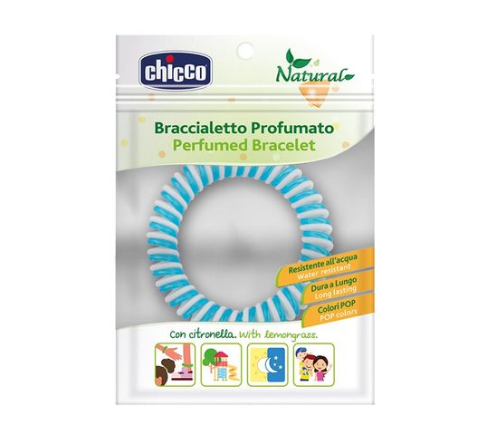 Chicco Perfumed Bracelet bransoletka zapachowa odstraszająca komary Błękitna