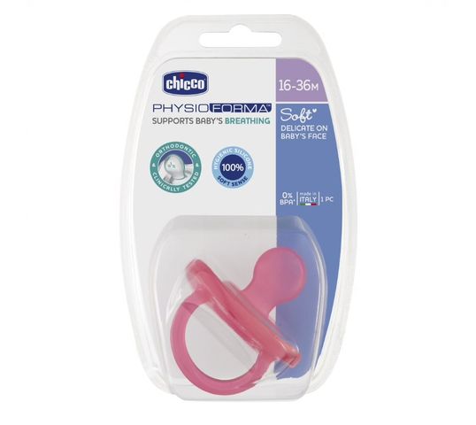 Chicco PhysioForma smoczek silikonowy uspokajający - Soft 16-36m różowy