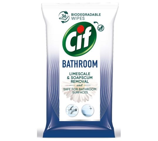 Cif Chusteczki nawilżane do czyszczenia łazienek (36 szt.)