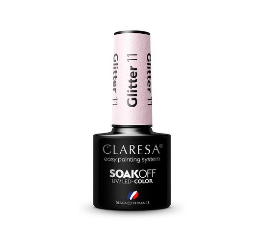 Claresa Soak Off UV/LED Glitter lakier hybrydowy 11 (5 g)
