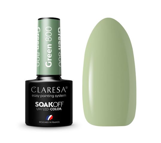 Claresa Soak Off UV/LED Green lakier hybrydowy 800 (5 g)