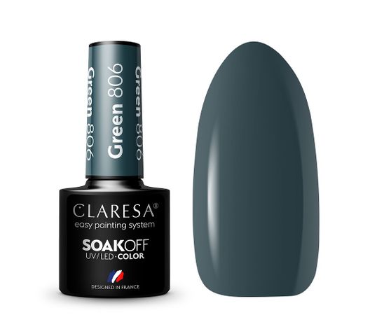 Claresa Soak Off UV/LED Green lakier hybrydowy 806 (5 g)