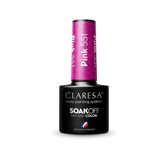 Claresa Soak Off UV/LED Pink lakier hybrydowy 551 (5 g)