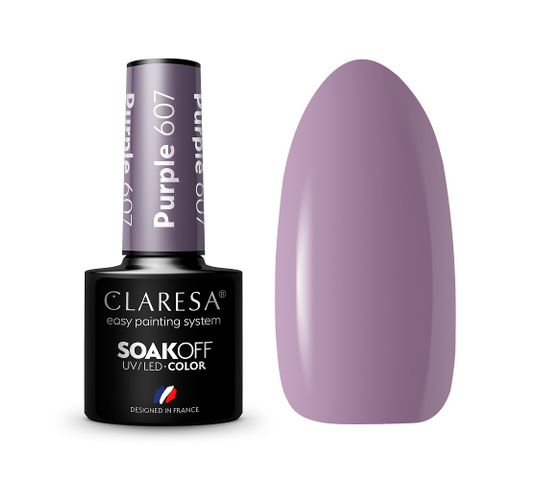 Claresa Soak Off UV/LED Purple lakier hybrydowy 607 (5 g)