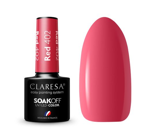 Claresa Soak Off UV/LED Red lakier hybrydowy 402 (5 g)