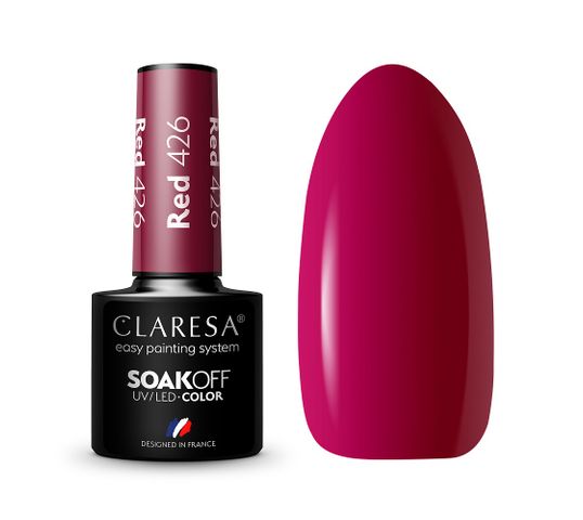 Claresa Soak Off UV/LED Red lakier hybrydowy 426 (5 g)