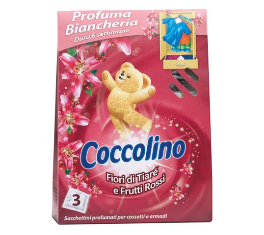 Coccolino Fiori Di Tiare E Frutti Rossi saszetki zapachowe do szafy 3szt