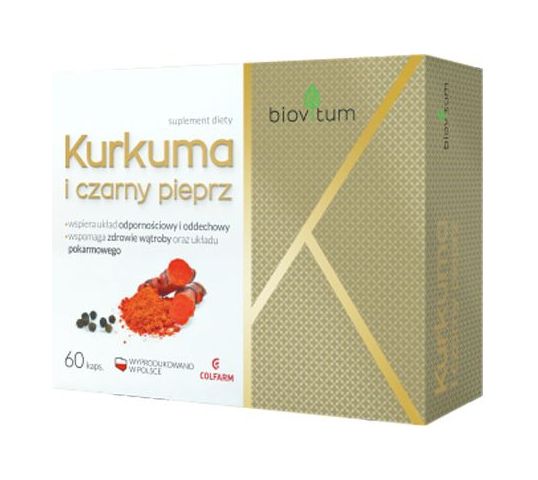 Colfarm Biovitum Kurkuma i Czarny Pieprz suplement diety 60 kapsułek