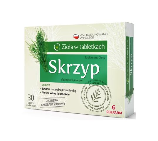 Colfarm Zioła w Tabletkach Skrzyp suplement diety 30 tabletek