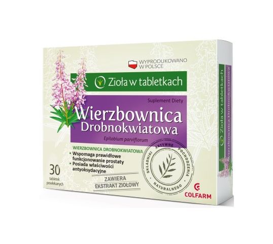 Colfarm Zioła w Tabletkach Wierzbownica Drobnokwiatowa suplement diety 30 tabletek