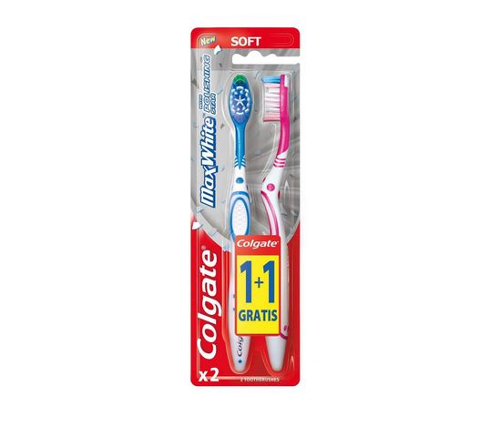 Colgate MaX White szczoteczka miękka 1+1 gratis