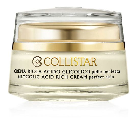 Collistar Attivi Puri Glycolic Acid Rich Cream Perfect Skin przeciwstarzeniowy nawilżający krem do twarzy z kwasem glikolowym 50ml