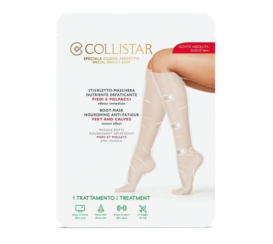 Collistar Boot-Mask Nourishing Anti-Fatigue Feet & Calves kompres na kostki stopy i łydki 2x20ml