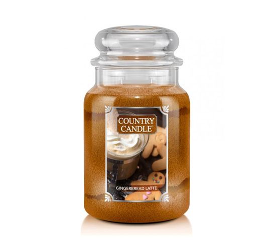 Country Candle duża świeca zapachowa z dwoma knotami - Gingerbread Latte (680 g)