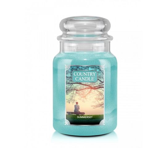Country Candle Duża świeca zapachowa z dwoma knotami Summerset (652 g)