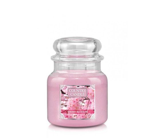Country Candle średnia świeca zapachowa z dwoma knotami - Cherry Blossom (453 g)