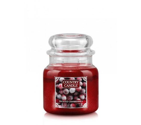 Country Candle średnia świeca zapachowa z dwoma knotami - Frosted Cranberries (453 g)